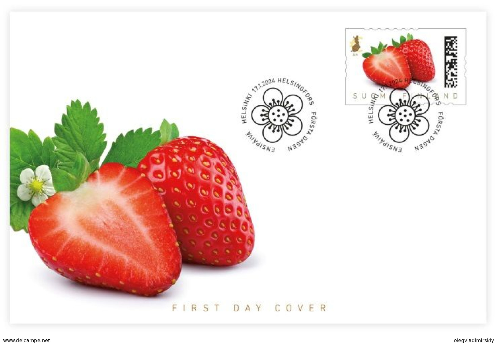 Finland Finnland Finlande 2024 Strawberry Taste Of Summer FDC - Blocs-feuillets