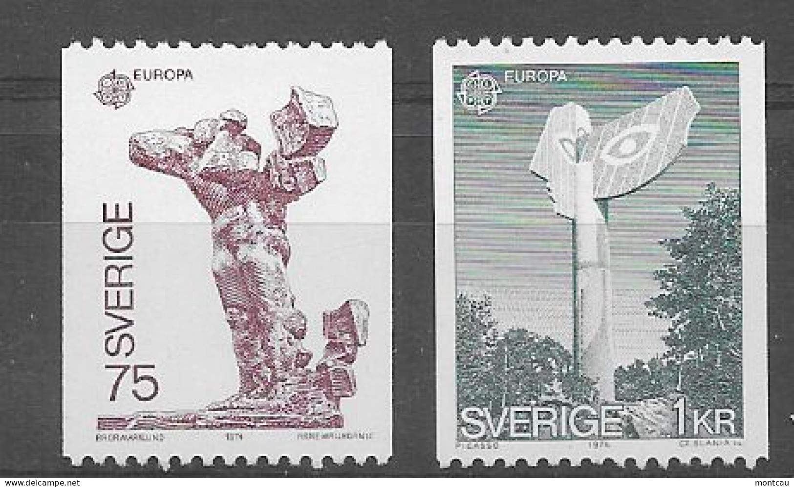 Suecia 1974.  Europa Mi 852-53  (**) - 1974