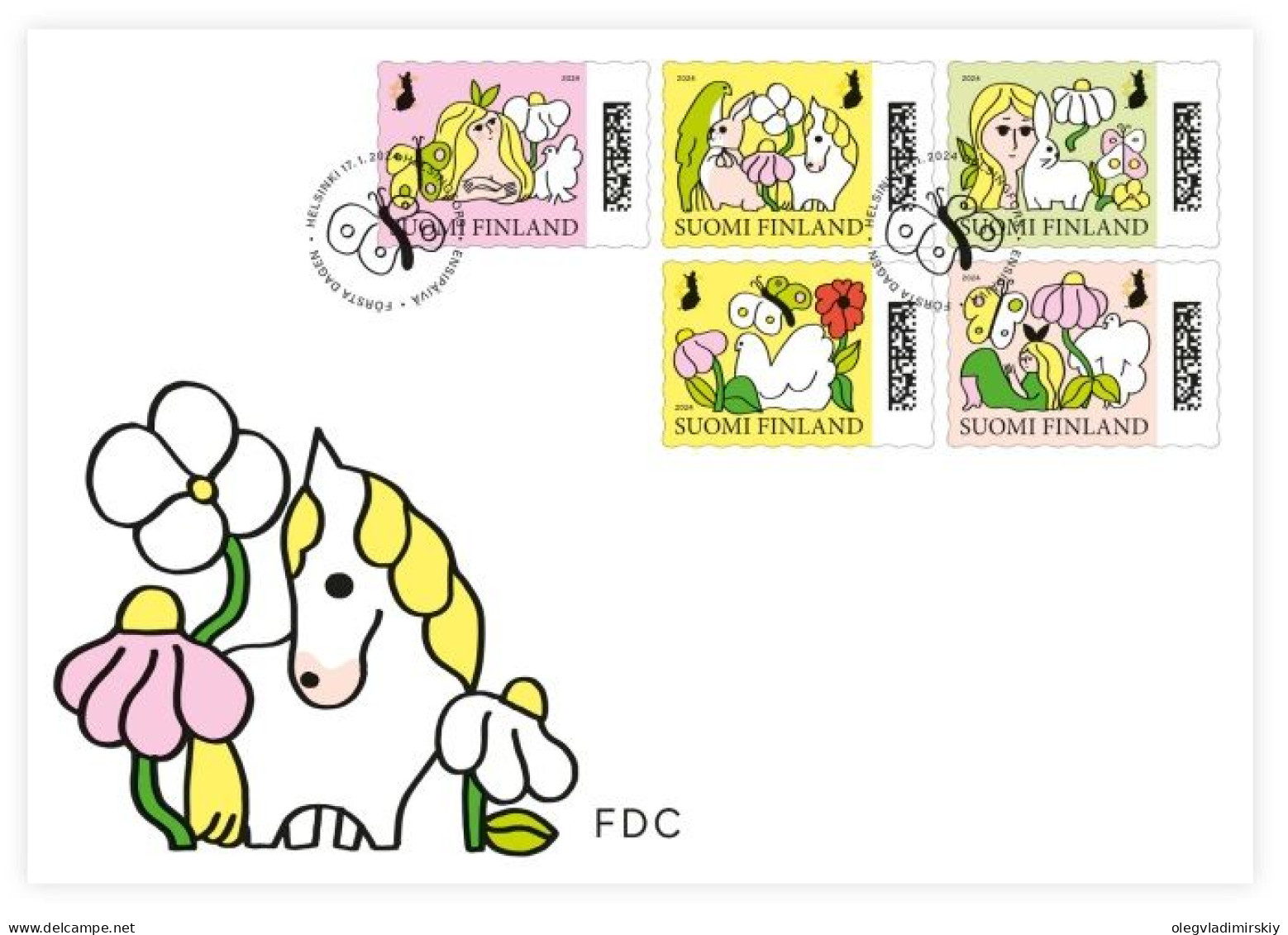 Finland Finnland Finlande 2024 Spring Dreams Symbolic Contemporary Art Posti FDC - FDC