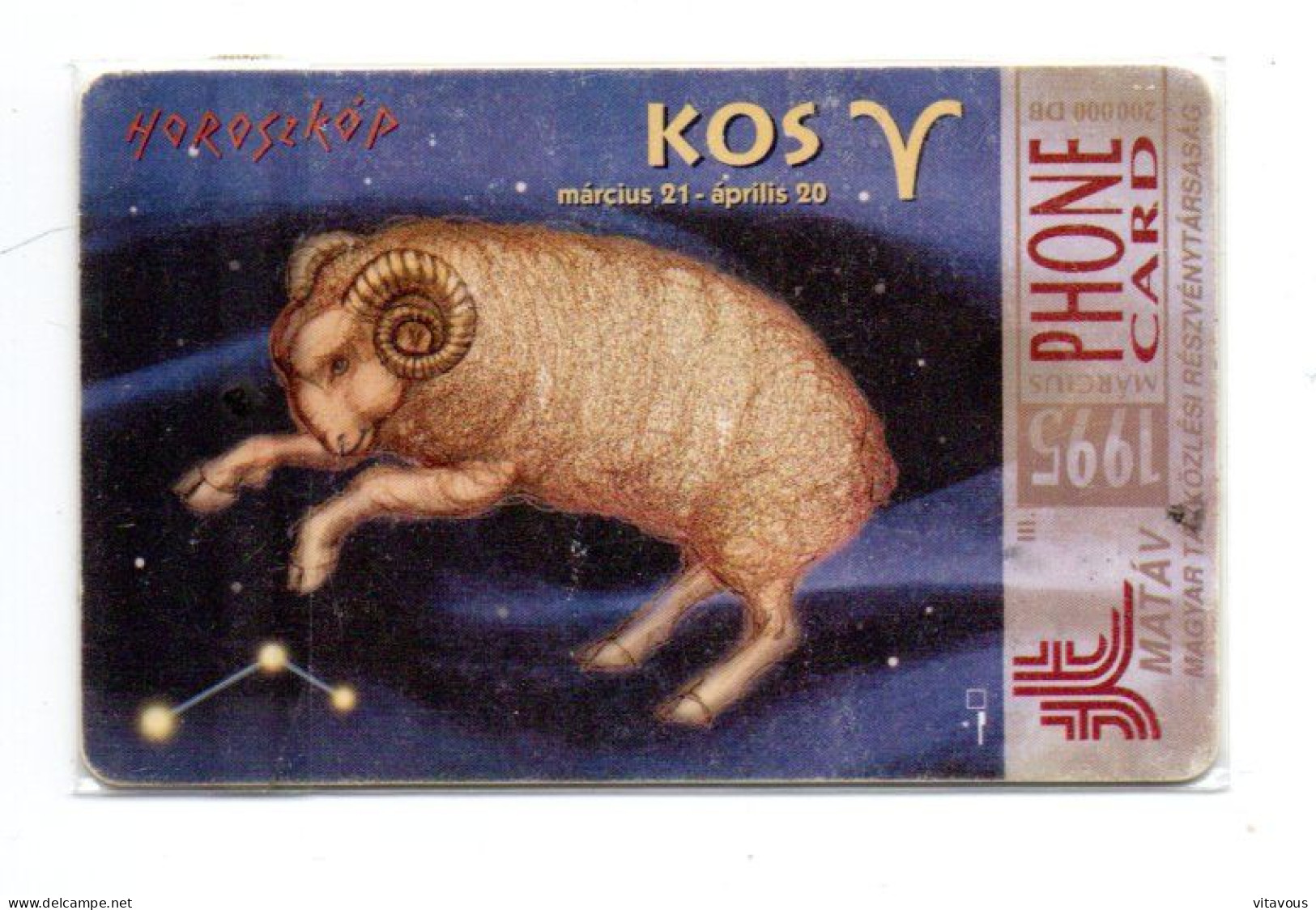 Zodiaque Zodiac Télécarte Hongrie  Phonecard  (1214) - Hungría