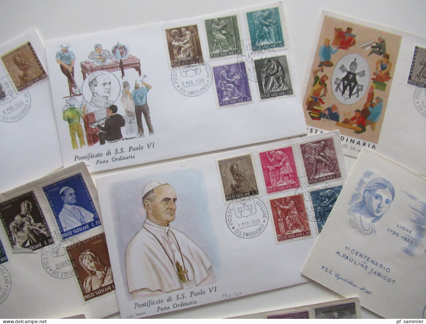 Vatikan 1960er Jahre FDC / Sonderbelege Kleiner Posten Mit 14 Stück - Briefe U. Dokumente