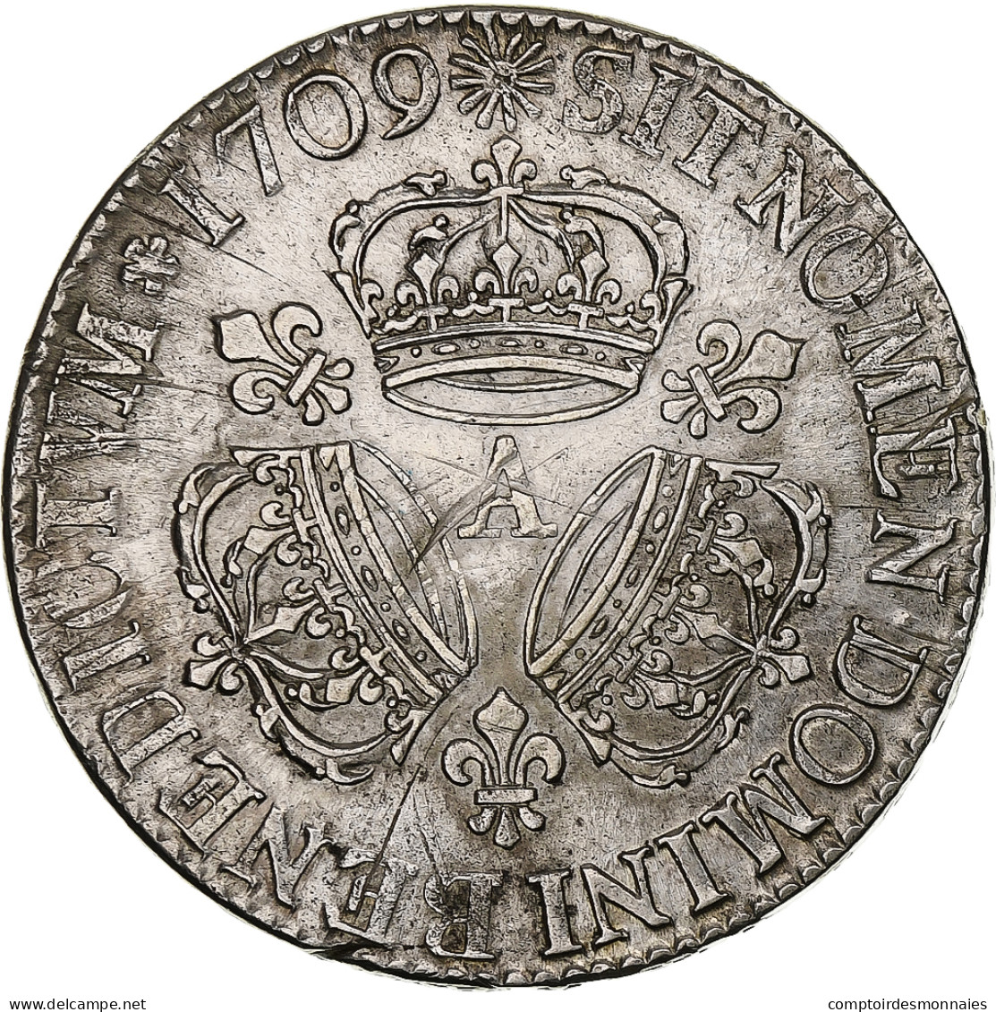 France, Louis XIV, Ecu Aux 3 Couronnes, 1709, Paris, Argent, TTB+, Gadoury:229 - 1643-1715 Louis XIV The Great