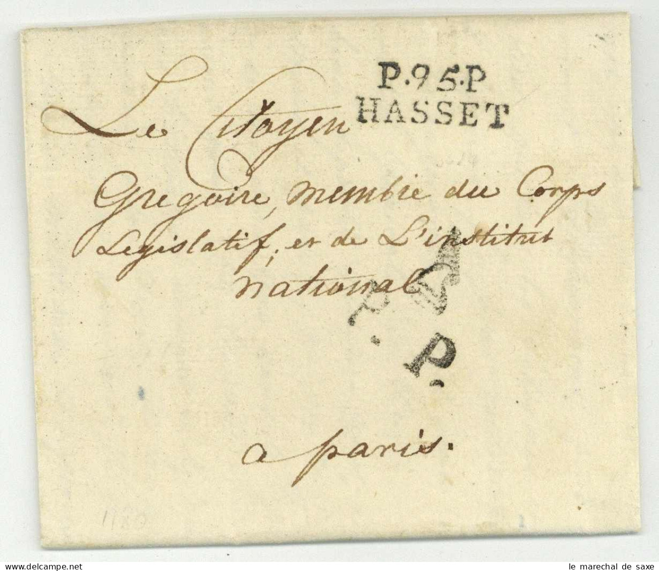 P.95.P. HASSELT 1801 Grisar A L'abbe Gregoire à Paris Texte - 1792-1815: Départements Conquis