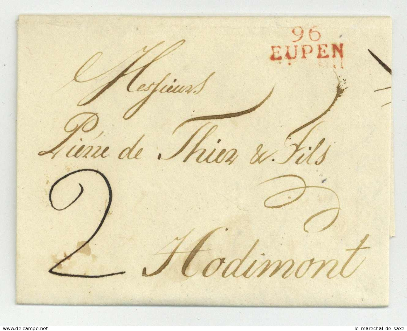 96 EUPEN Pour Hodimont 1808 - 1792-1815: Départements Conquis