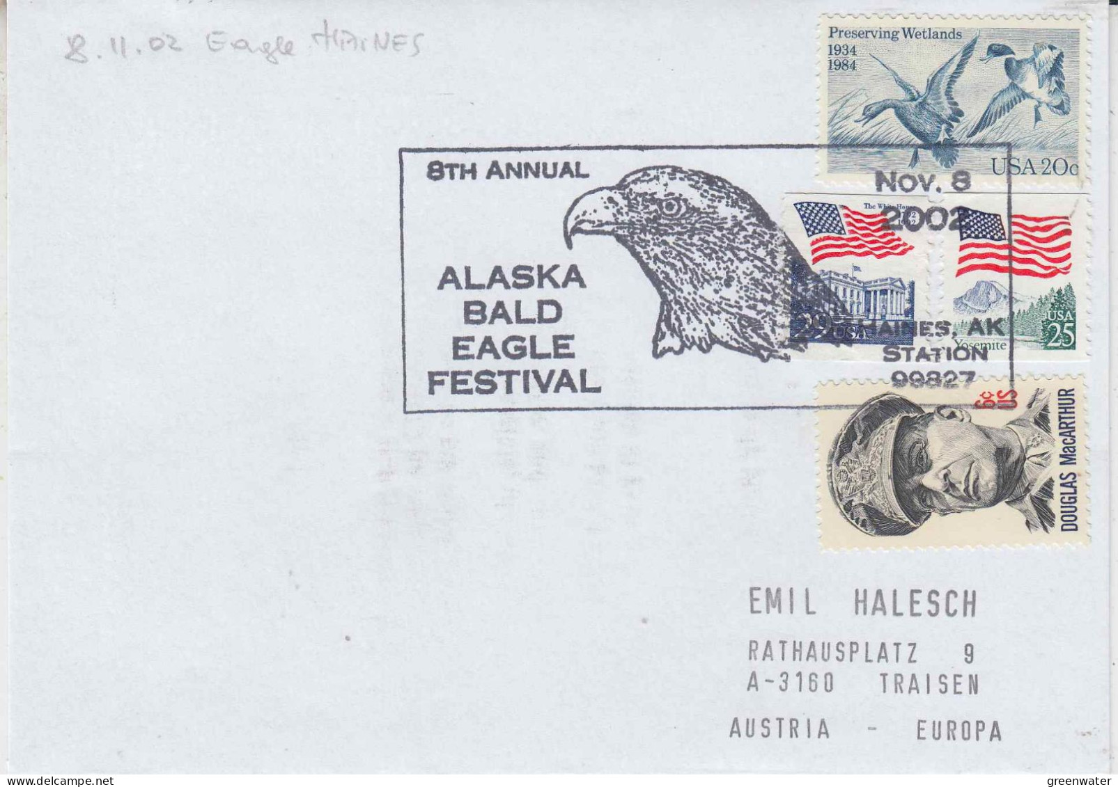 USA 2002 Alaska Bald Eagle Festival Haines Station (PD150B) - Arctische Fauna