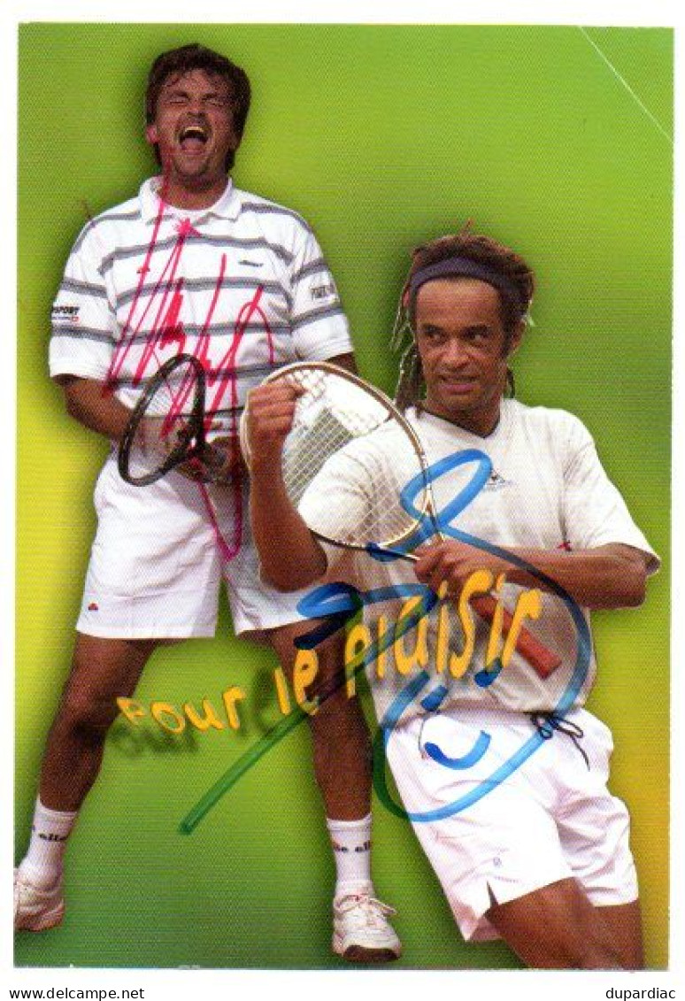 TENNIS : Ticket D'entrée Signé Par Yannick NOAH Et Henri LECONTE, Tournoi Des Petits As 2004 à Tarbes. - Authographs