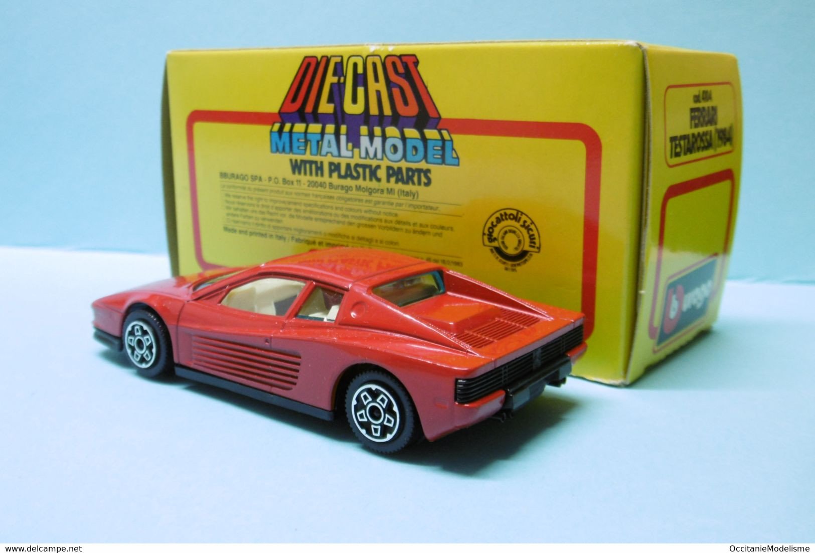 Bburago - FERRARI TESTAROSSA 1984 Rouge Réf. 4104 Burago BO 1/43 - Burago