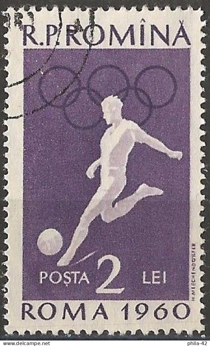 Romania 1960 - Mi 1852 - YT 1725 ( Roma Olympics Games : Football ) - Gebruikt