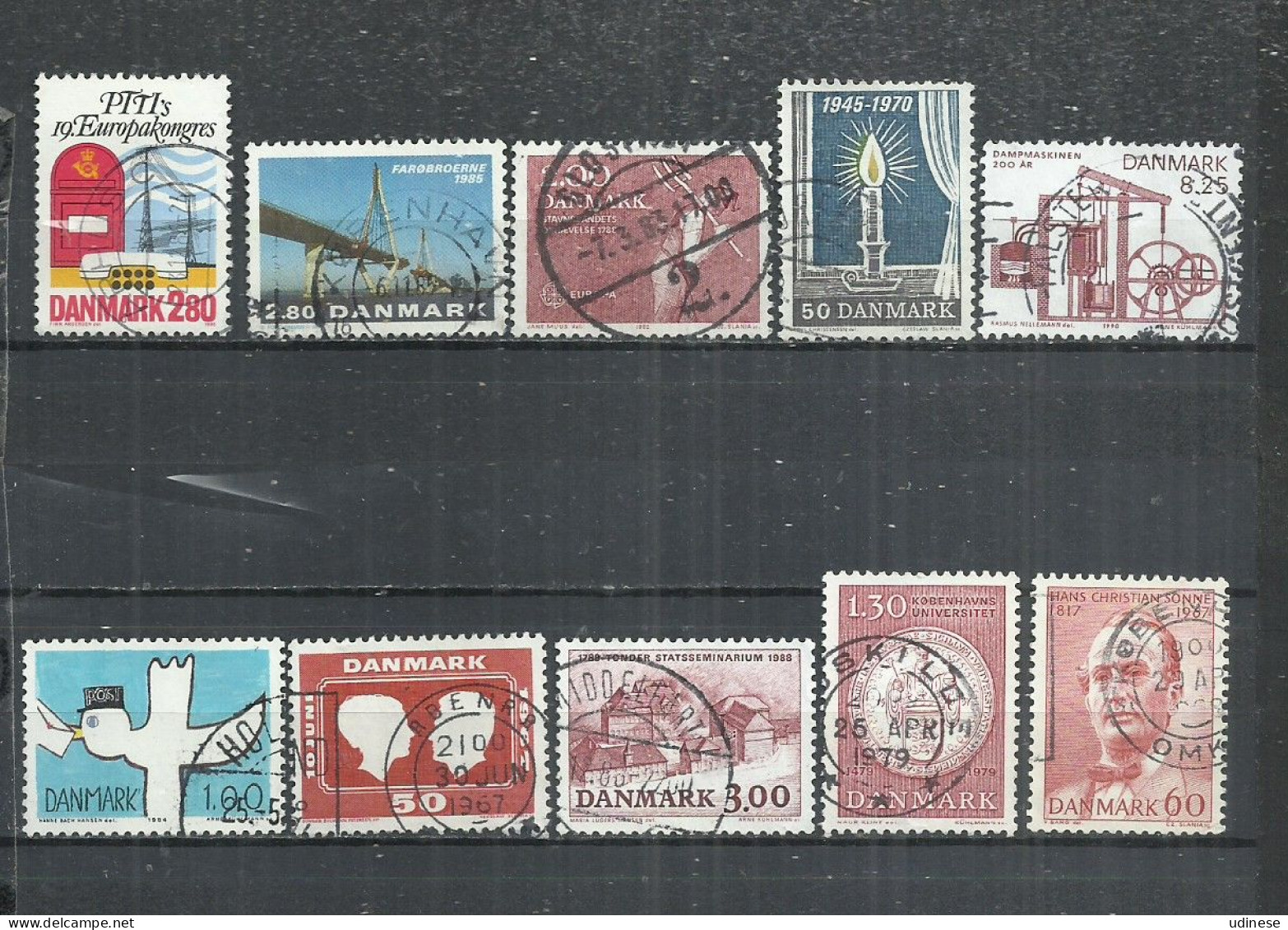 TEN AT A TIME - DENMARK - LOT OF 10 DIFFERENT 9 - USED OBLITERE GESTEMPELT USADO - Sammlungen