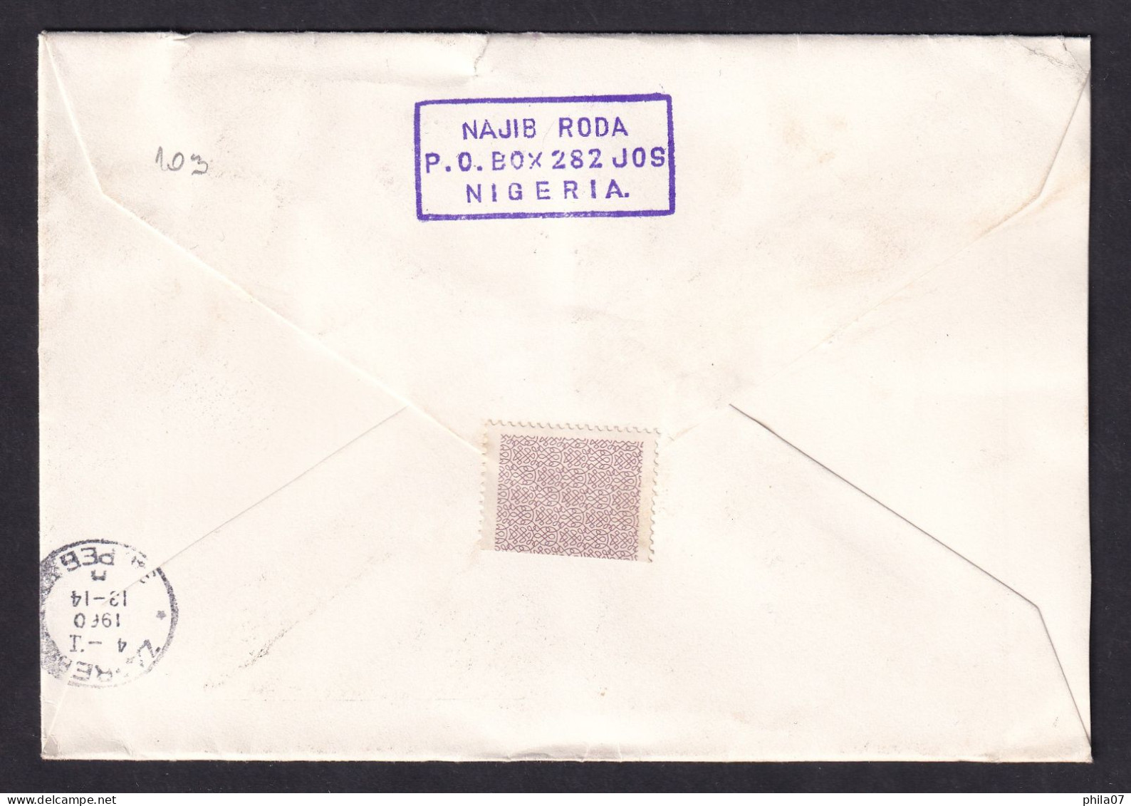 NIGERIA - Envelope Sent By Air Mail From Nigeria To Zagreb 1960, Nice Franking / Traveled, 2 Scans - Nigeria (1961-...)