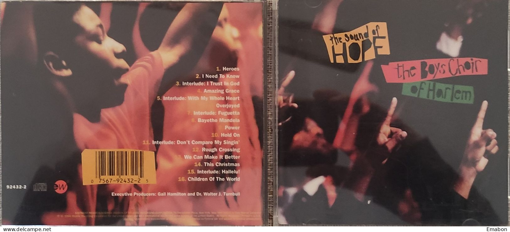 BORGATTA - GOSPEL - CD " THE SOUND OF HOPE " THE BOYS CHOIR OF  HARLEM - ATLANTIC RECORDING 1994 - USATO In Buono Stato - Chants Gospels Et Religieux