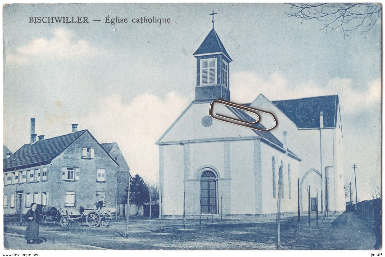 CPA De Bischwiller - Eglise Catholique - 1924 (01) - Bischwiller