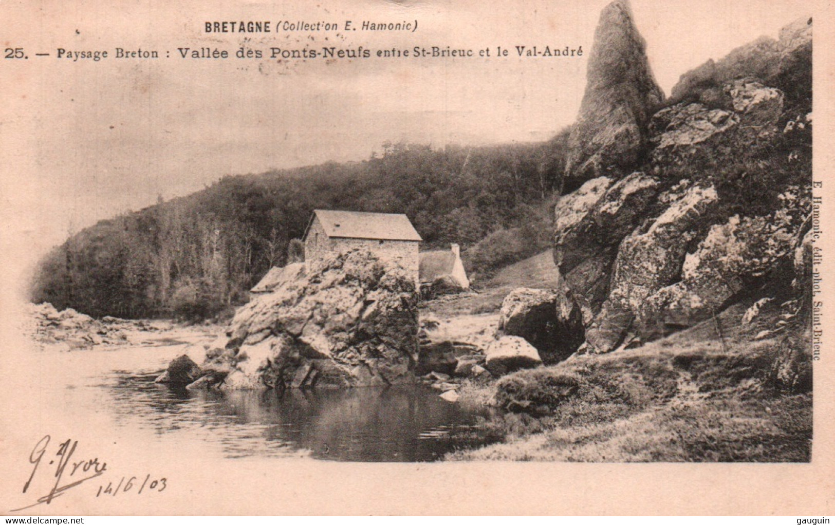 CPA - Les PONTS-NEUFS - Vallée Moulin (cliché Avt 1900) - Edition E.Hamonic (Karten-Bost) - Morieux