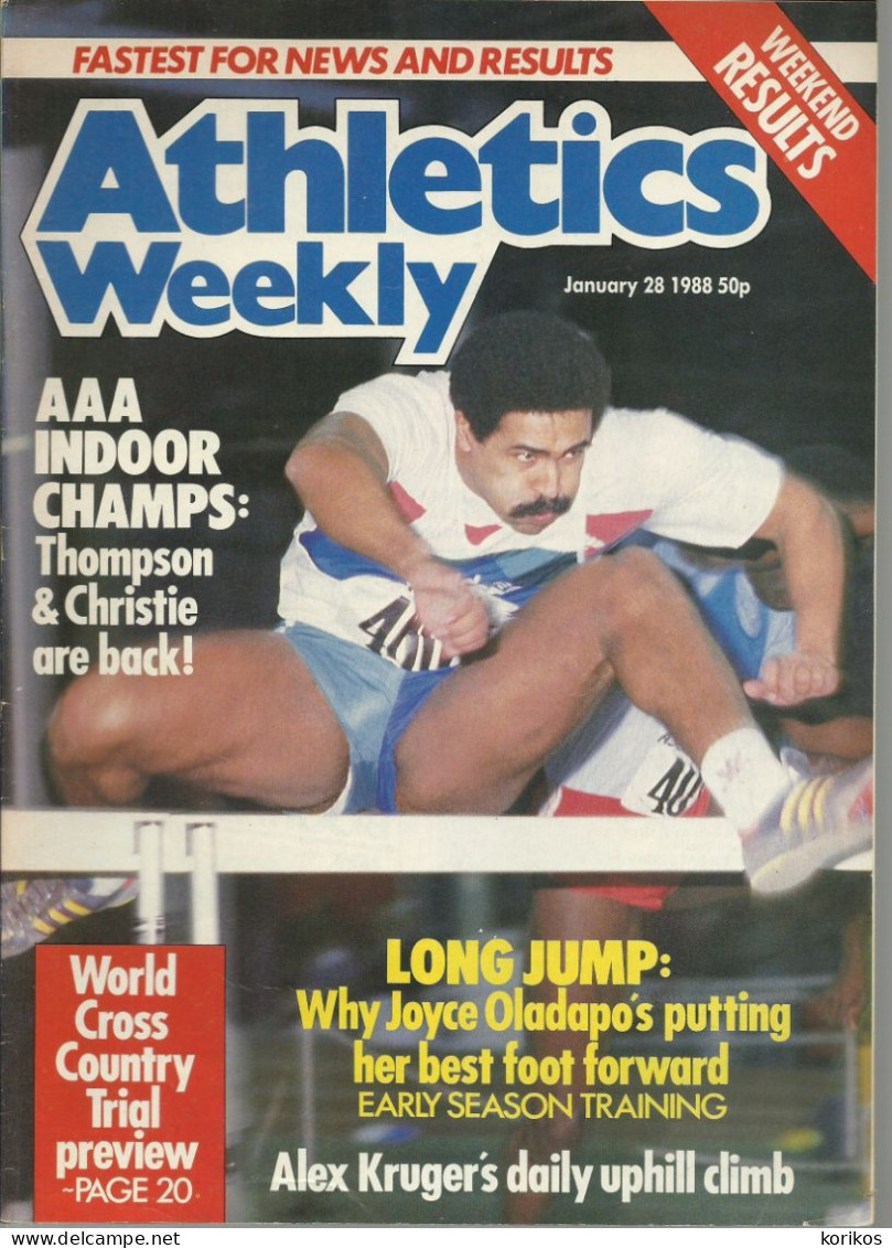 ATHLETICS WEEKLY 1988 MAGAZINE SET – LOT OF 45 OUT OF 52 – TRACK AND FIELD