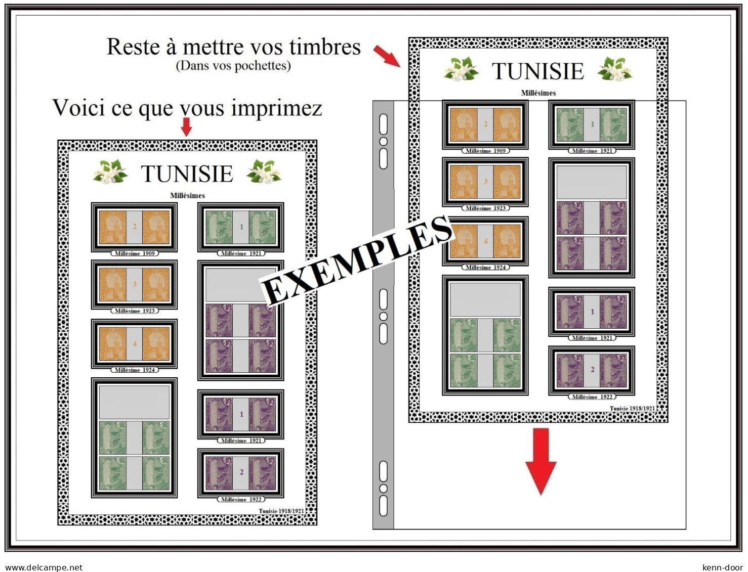 Album De Timbres à Imprimer MILLESIMES De TUNISIE - Other & Unclassified