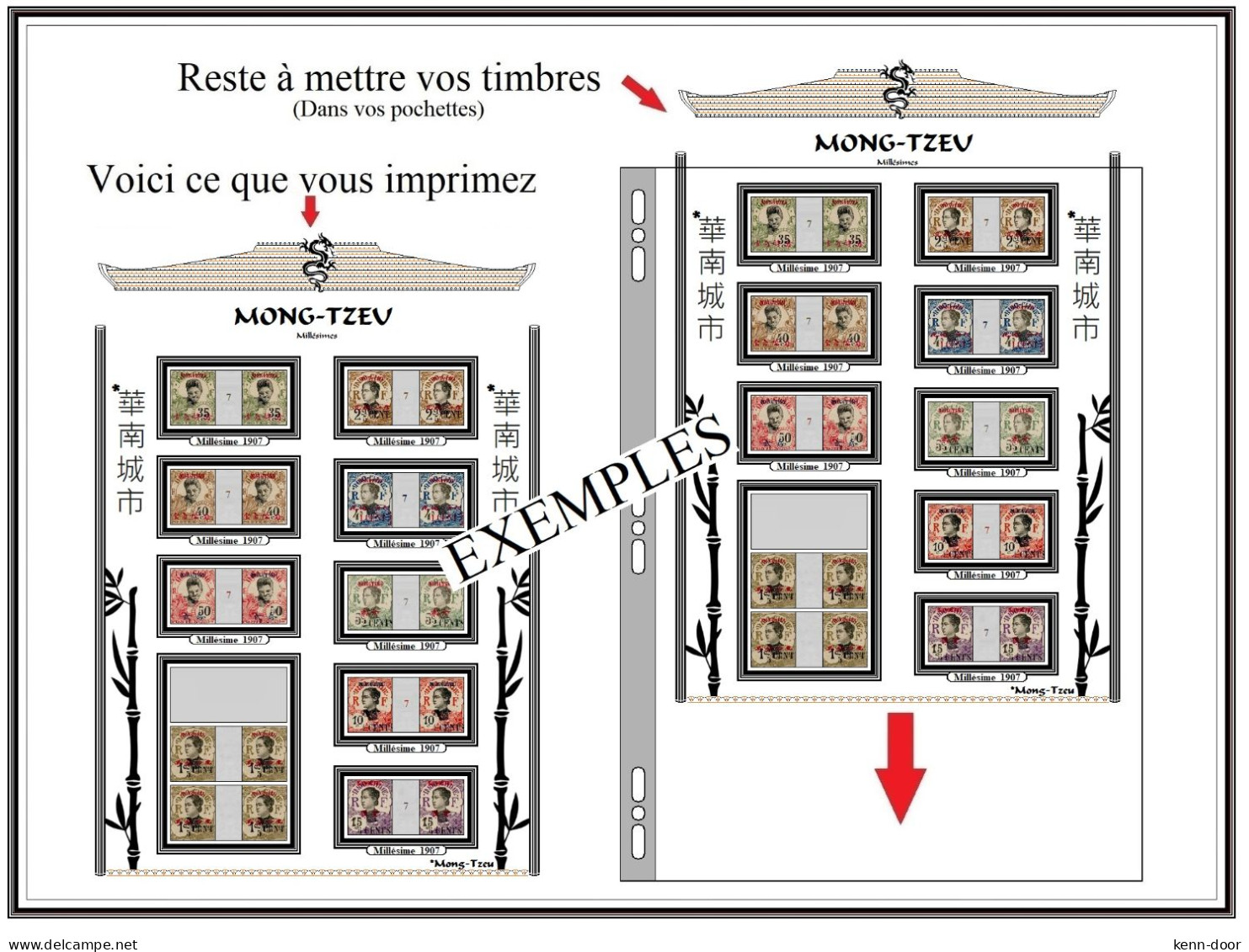 Album De Timbres à Imprimer MILLESIMES De MONG-TZEU - Other & Unclassified