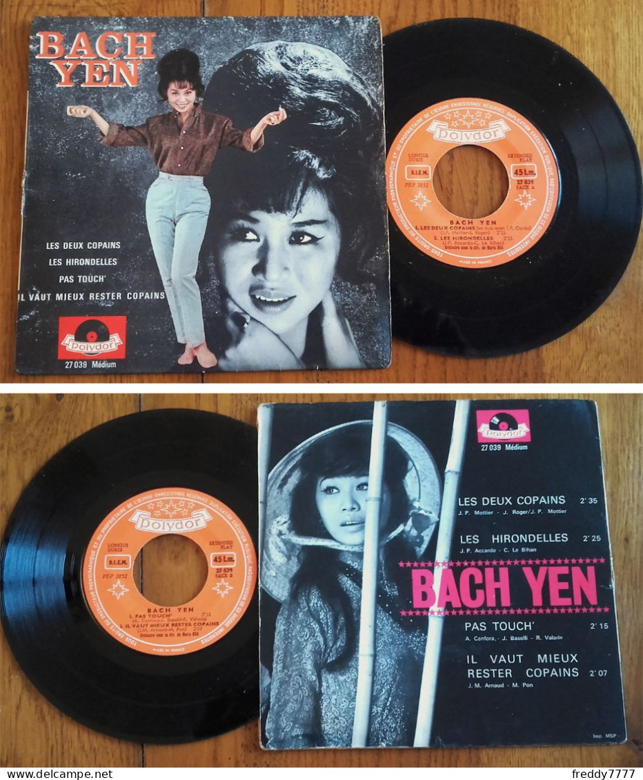 RARE French EP 45t RPM BIEM (7") BACH YEN «Les Deux Copains» +3 (1963) - Collectors