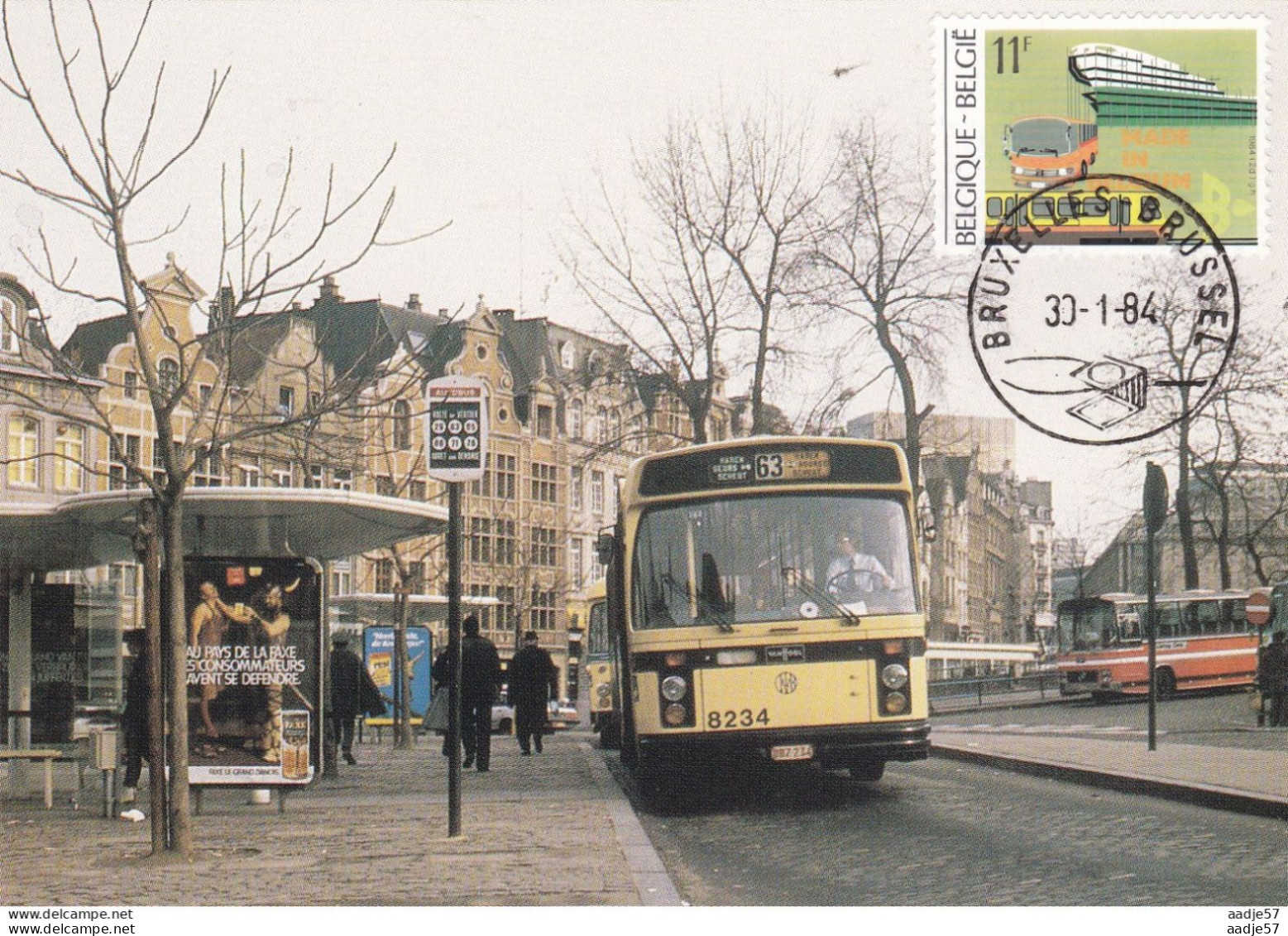 Belgium Belgie BELGIQUE. N°2115 Mi 2168 1984. Bus Max Card - Bus