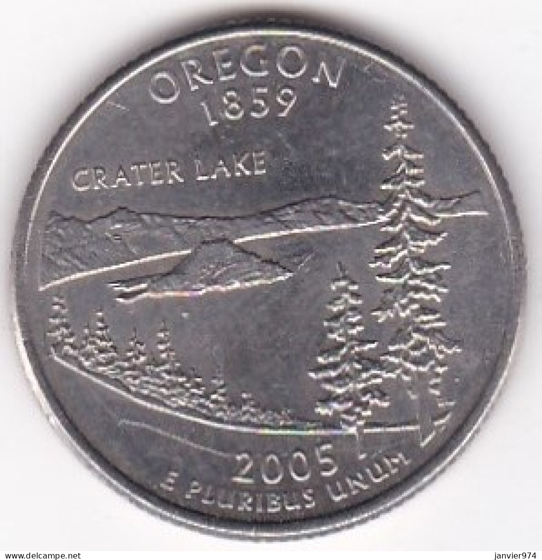 Oregon Quarter Dollar 2005 D, Georges Washington, Cupronickel KM# 372 - 1999-2009: State Quarters