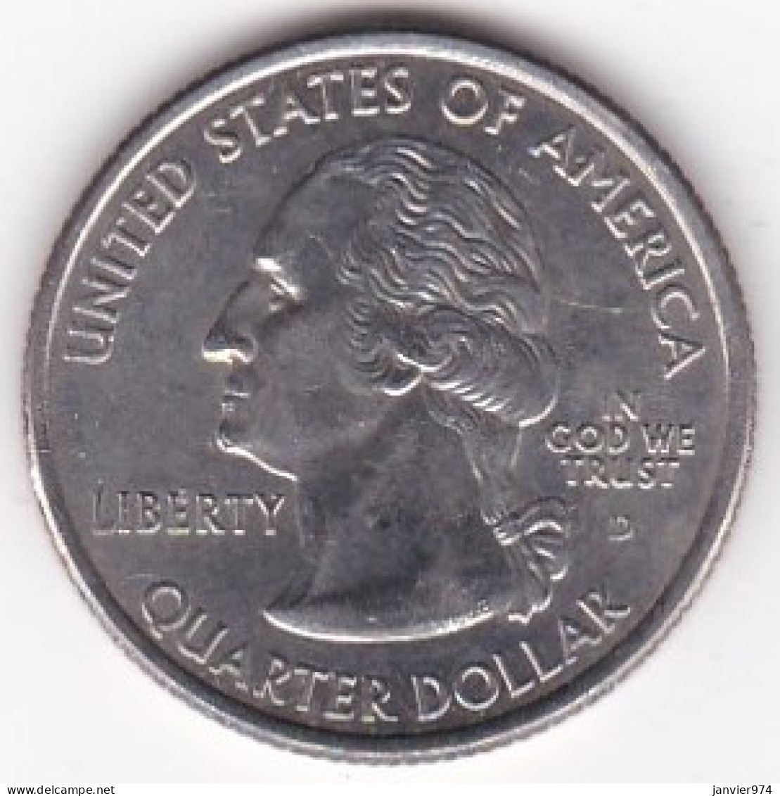 Oregon Quarter Dollar 2005 D, Georges Washington, Cupronickel KM# 372 - 1999-2009: State Quarters