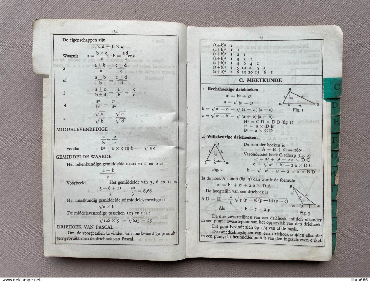 VADE-MECUM Voor Den TECHNICUS - A.F. TROCH 1942 - N.V. De Nederlandsche Boekhandel Antwerpen - 180 Pp. - 19,5 X 13 Cm. - Practical