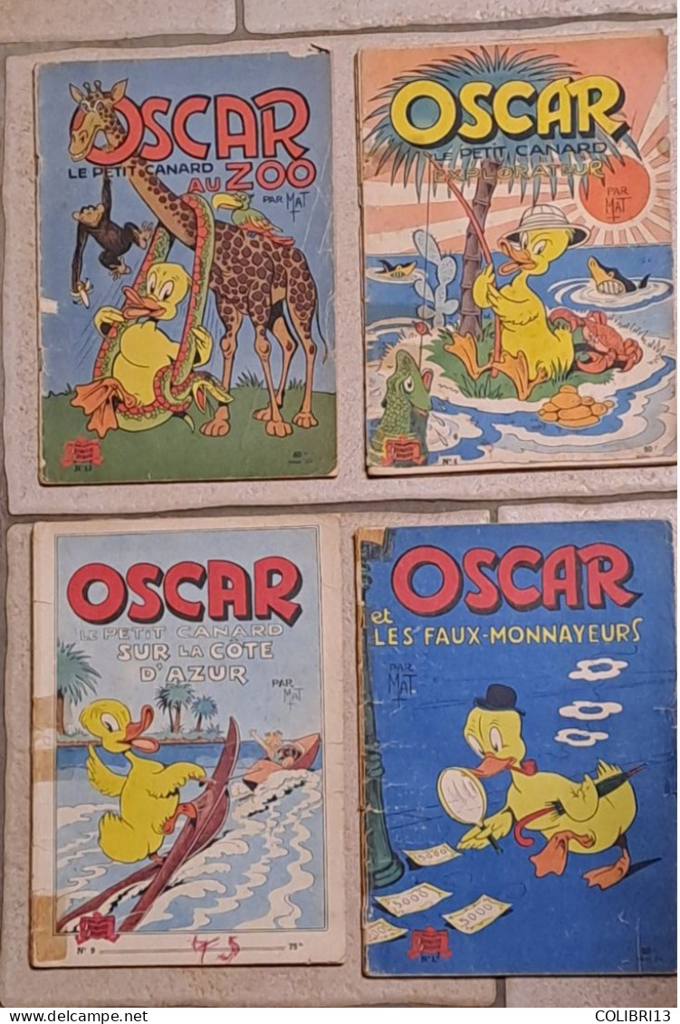 Lot De 4 OSCAR LE PETIT CANARD Et Les Faux-monnayeurs-n°12, Explorateur, Au Zoo, Sur La Côte D'azur MAT JEUNESSE JOYEUSE - Bücherpakete