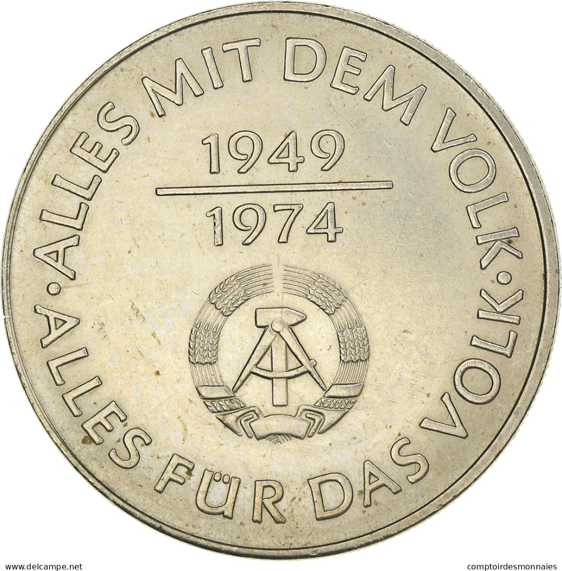 Monnaie, République Démocratique Allemande, 10 Mark, 1974, Berlin, TTB - Commémoratives