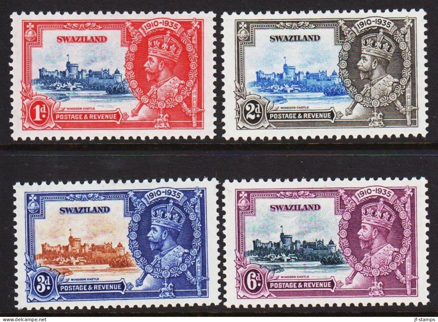 1935. SWAZILAND. Georg V Jubilee. Complete Set Hinged.  (MICHEL 20-23) - JF540765 - Swasiland (...-1967)