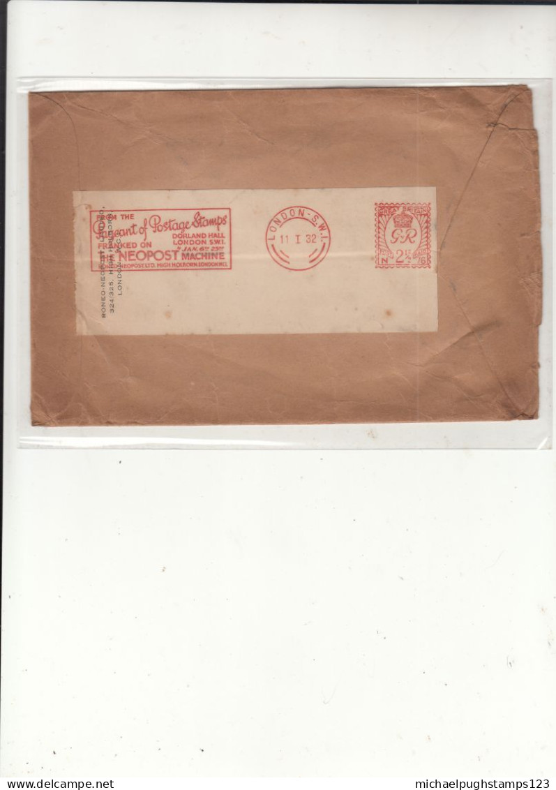 G.B. / London / 1932 Pageant Of Postage Stamps / Neopost Meter Mail - Unclassified