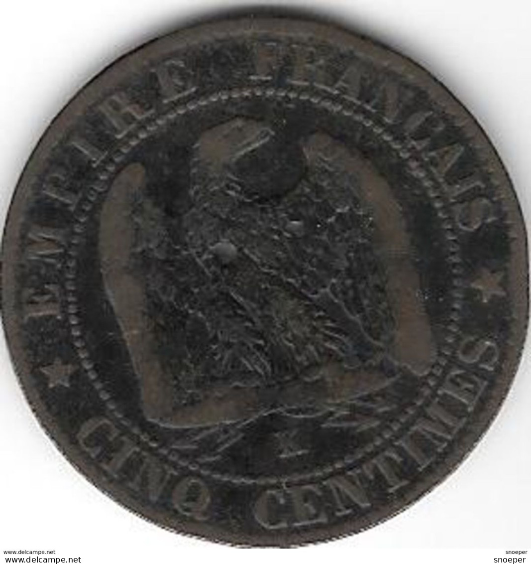 France 5 Centiemes 1864 K Km797.3   Fr+ - 5 Centimes