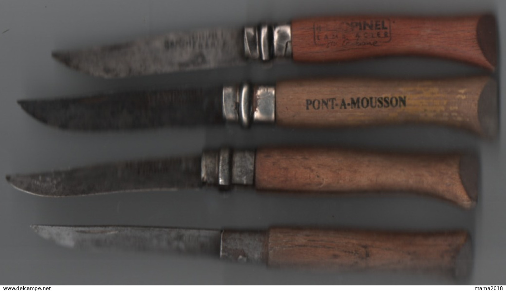 Lot 4 Opinels ( Le Savoyard _  Pont _à Mousson _une Main  Lame Carbone & No 7 ) - Couteaux