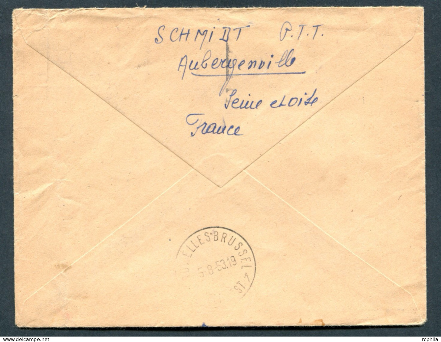 RC 26834 FRANCE 1953 - LILLE - BRUXELLES PREMIÈRE LIAISON POSTALE PAR HÉLICOPTÈRE - 1927-1959 Brieven & Documenten