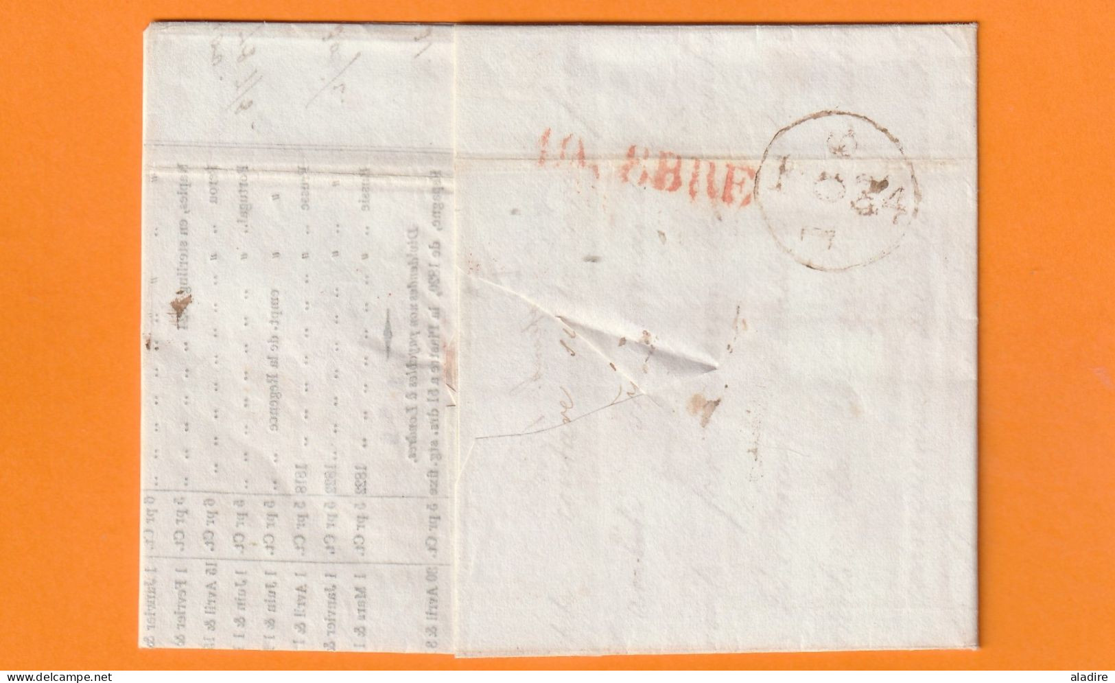 1834 - King William  IV - Lettre Pliée De 4 P. De LONDON Londres Vers GENOVA, Italia - Via FRANCE Francia - Taxe 44 - ...-1840 Voorlopers