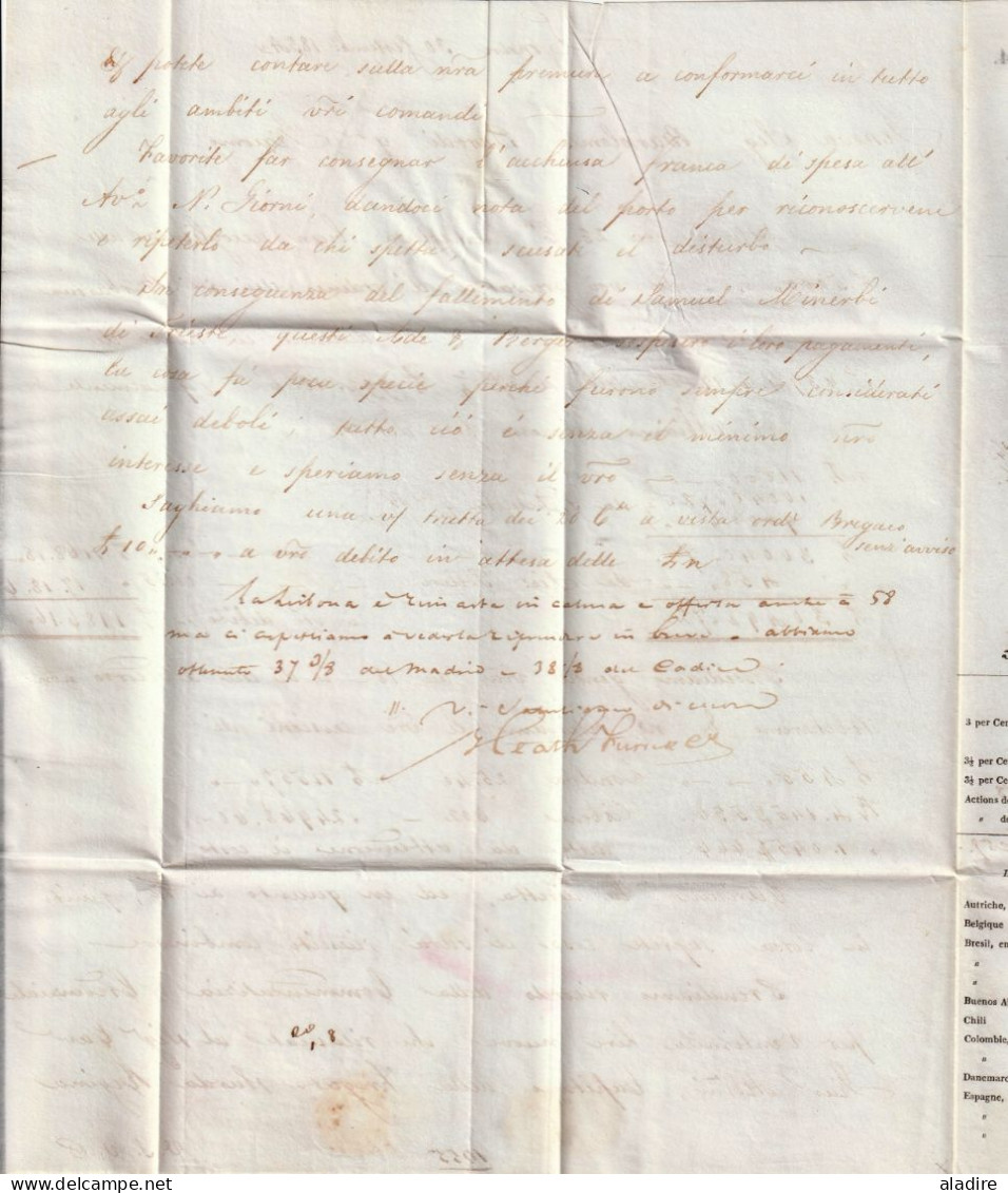 1834 - King William  IV - Lettre Pliée De 4 P. De LONDON Londres Vers GENOVA, Italia - Via FRANCE Francia - Taxe 44 - ...-1840 Precursori