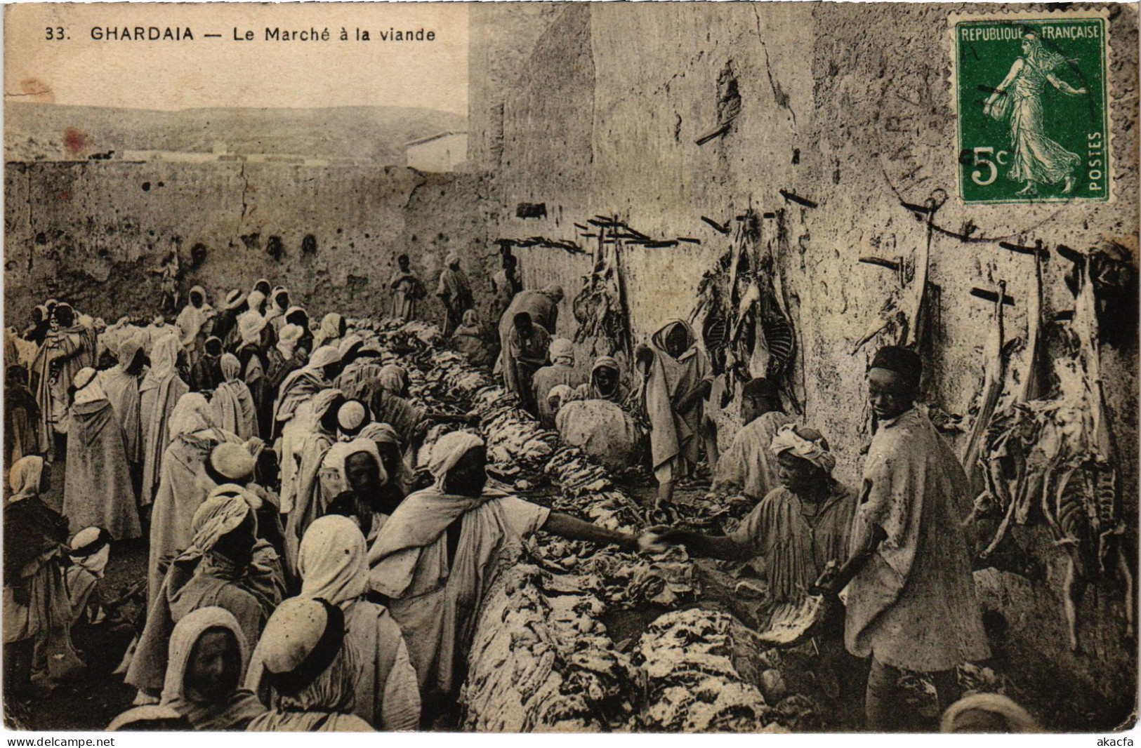 CPA AK GHARDAIA Le Marche A La Viande ALGERIA (1380496) - Ghardaia