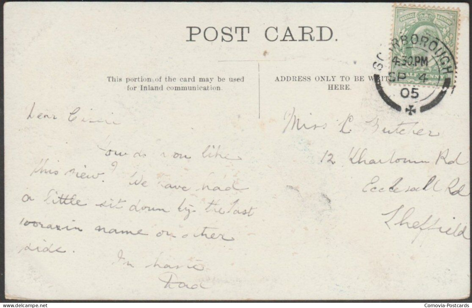 Spa Bridge & Sands, Scarborough, Yorkshire, 1905 - CPS Postcard - Scarborough