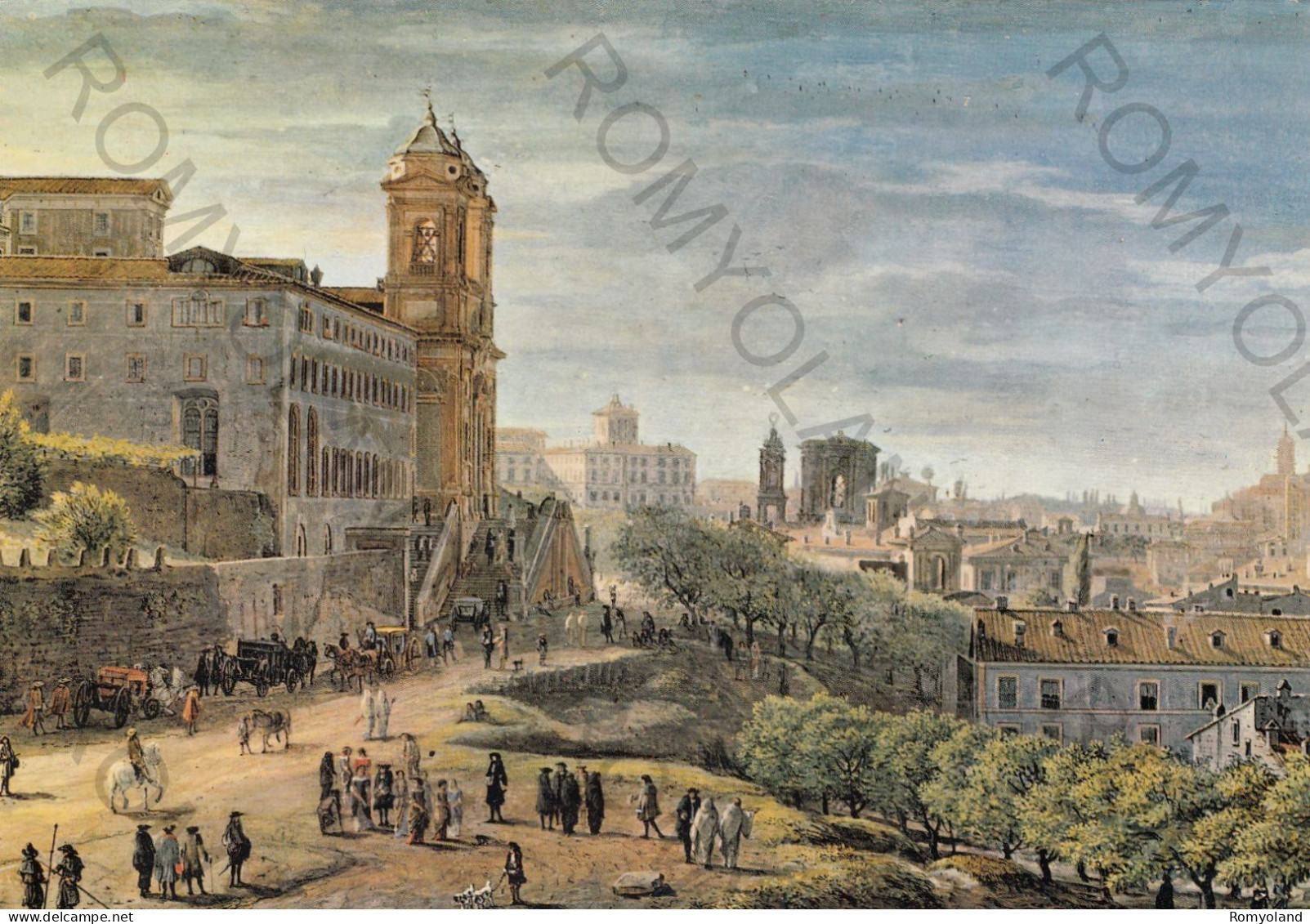 CARTOLINA  ROMA,LAZIO-NEL '600 E '700-GALLERIA NAZIONALE-G.VANVITELLI (1653-1736)-ROMA DELLA TRINITA DEL MONTI-NON VIAGG - Musées