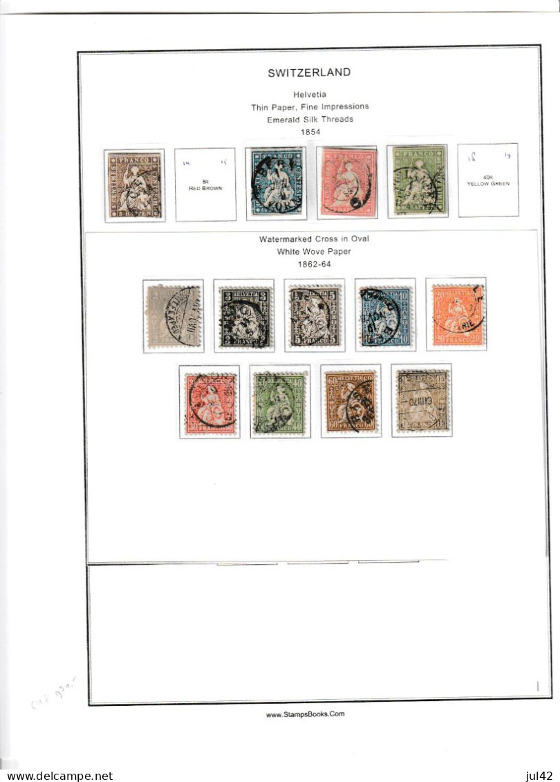 COMPLETE COLLECTION SWITZERLAND 1854-1970 (except Mi. 14 And 18) Used, MH And MNH - Collections