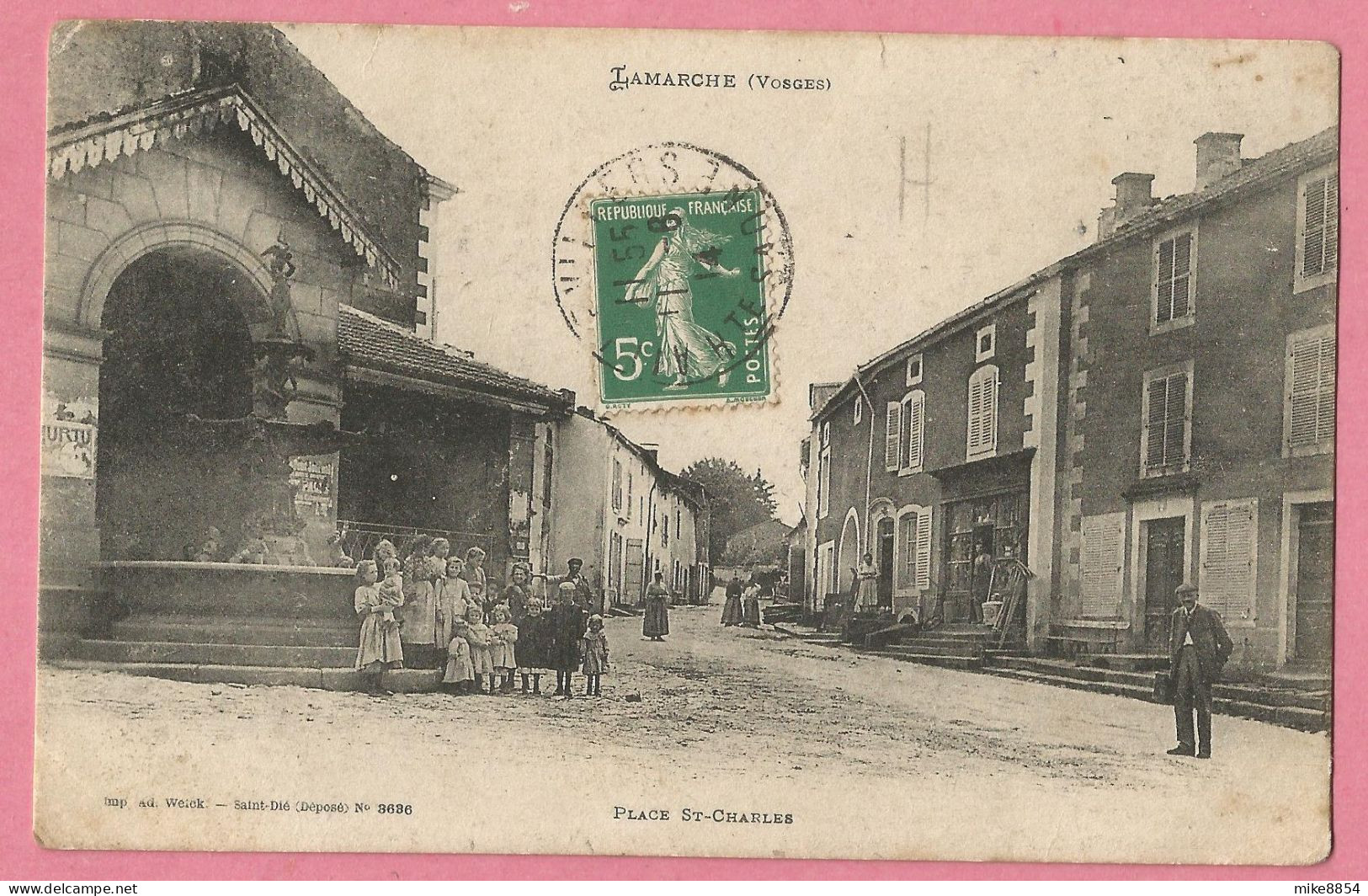 SAS1148   CPA    LAMARCHE  (Vosges)   PLACE SAINT-CHARLES  ++++ - Lamarche