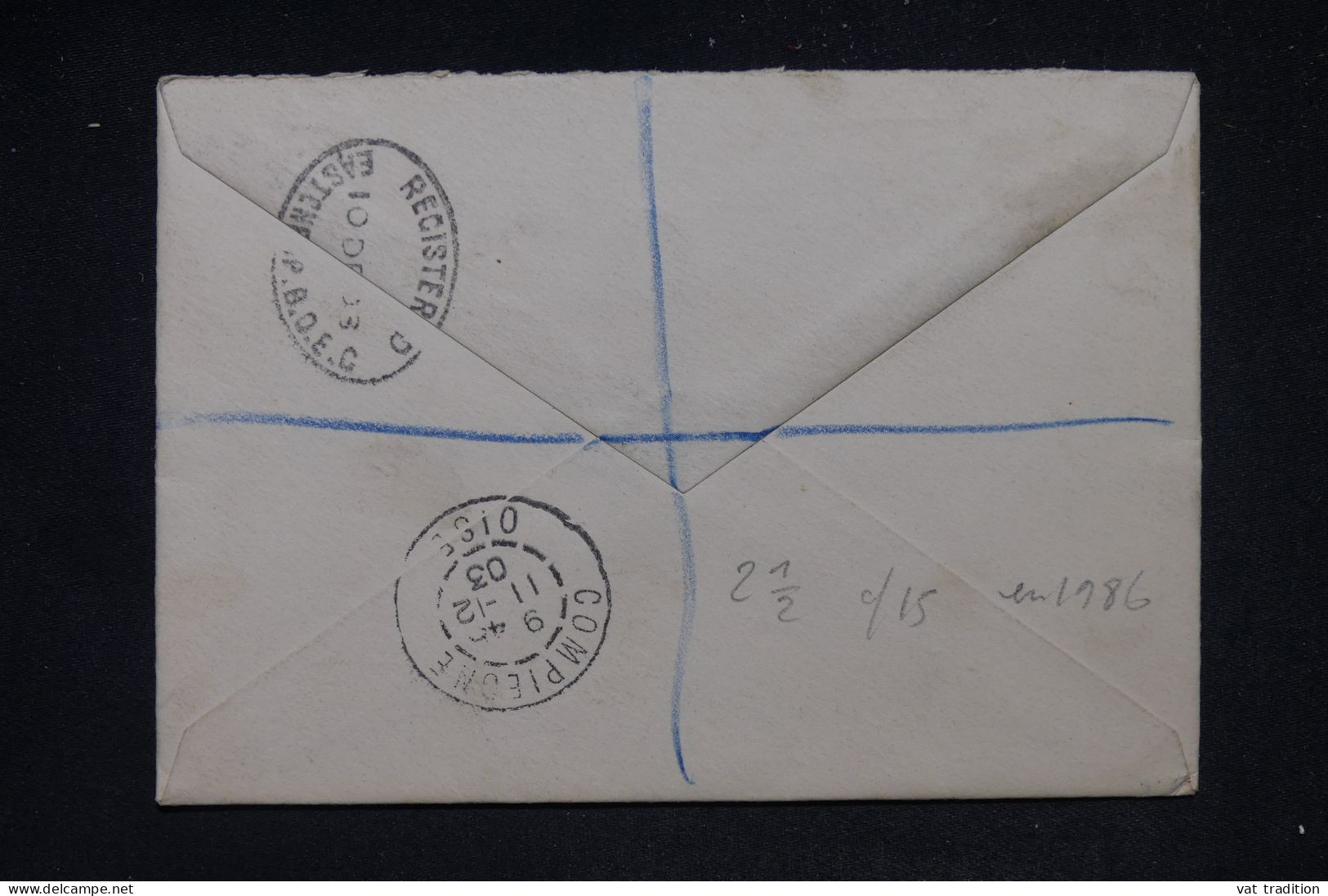 ROYAUME UNI - Enveloppe En Recommandé Pour La France En 1903 - L 149559 - Storia Postale