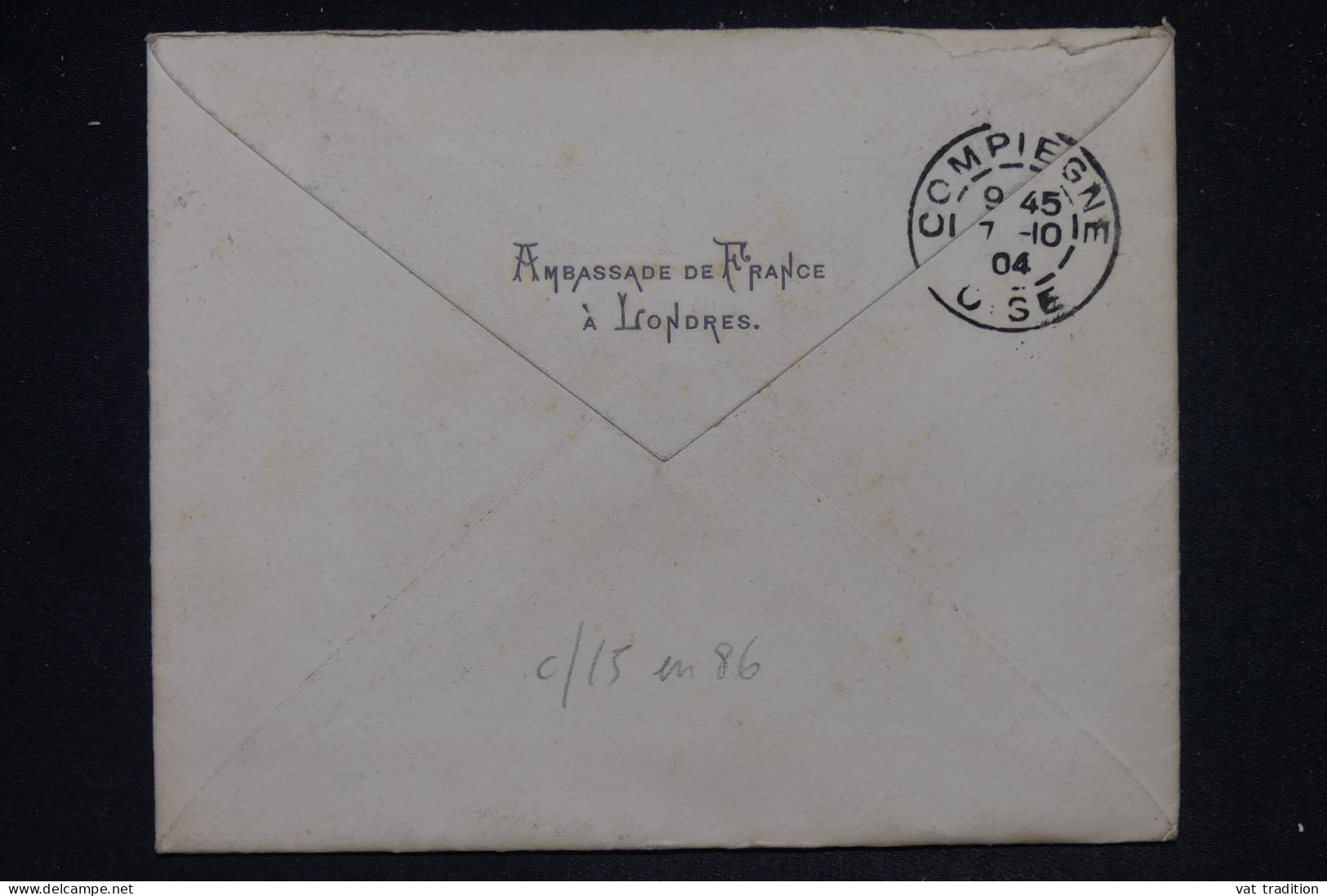 ROYAUME UNI - Enveloppe De Londres Pour La France En 1904 - L 149560 - Storia Postale