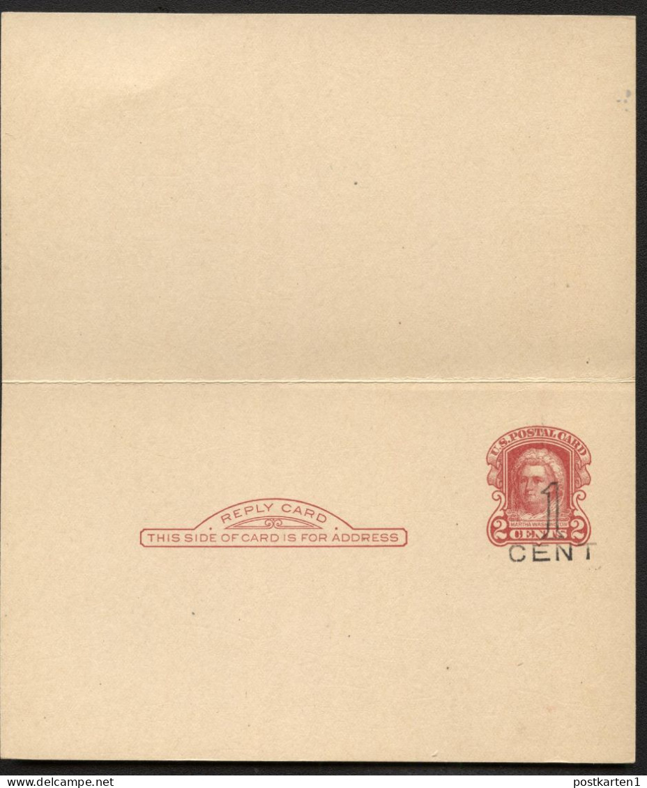 UY9-1 Postal Card With Reply ATLANTA Mint Vf 1920 Cat.$25.00 - 1901-20