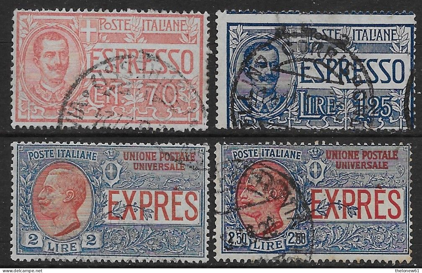 Italia Italy 1925 Regno Espressi Sa N.E11-E14 Completa US - Poste Exprèsse