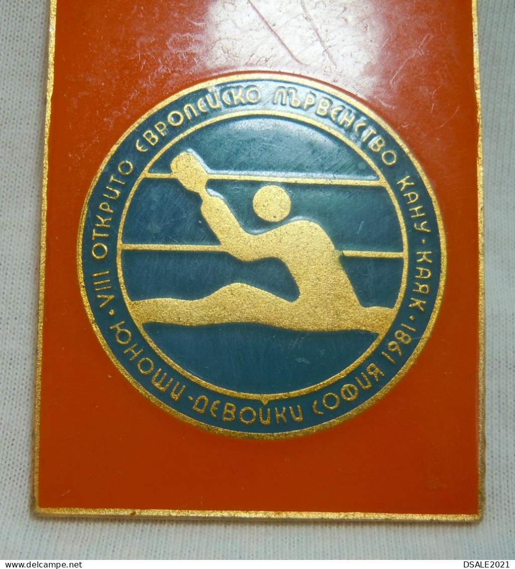 Bulgaria Bulgarien 1981 SOFIA Youth European Canoe Kayak Championship, Jury-Judge Official Pin Badge, Abzeichen (ds1215) - Canoeing, Kayak