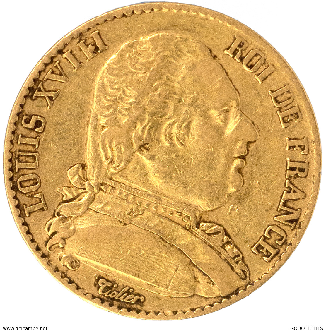 Louis XVIII-20 Francs 1814 Paris - 20 Francs (gold)