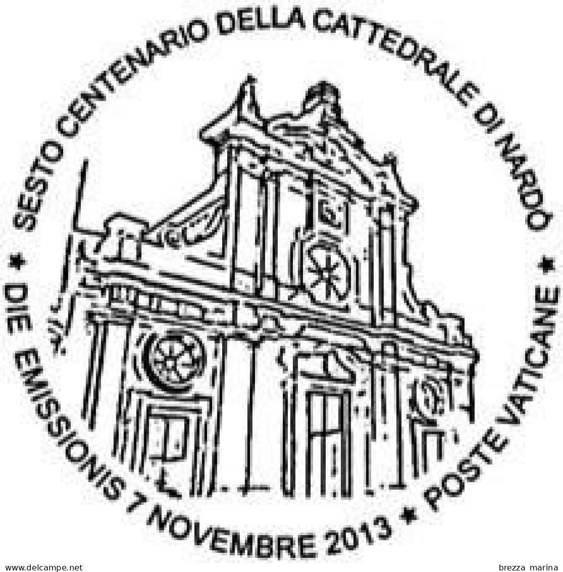 Nuovo - VATICANO - 2013 - Cattedrale Di Santa Maria Di Nardò - Vescovo S. Agostino - 0,05 € - Unused Stamps