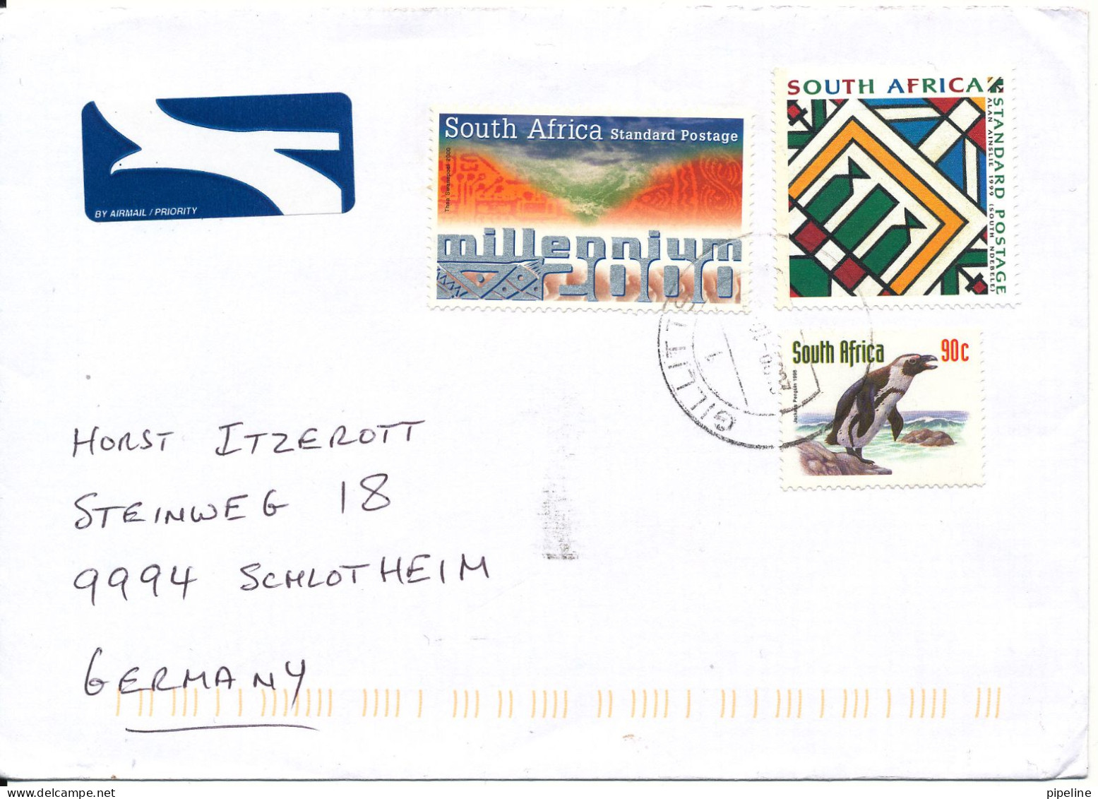 South Africa Cover Sent Air Mail To Germany 2009 Topic Stamps - Briefe U. Dokumente