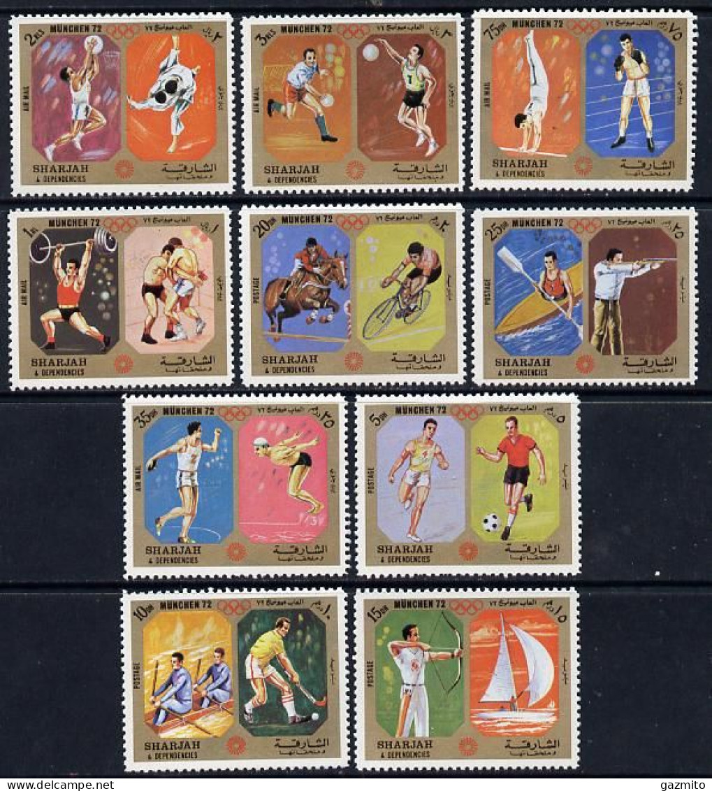 Sharjah 1972, Olympic Games In Munich, Grass Hockey, Archery, Cyclism, Basketball, Volleyball, 10 Val - Tiro Con L'Arco