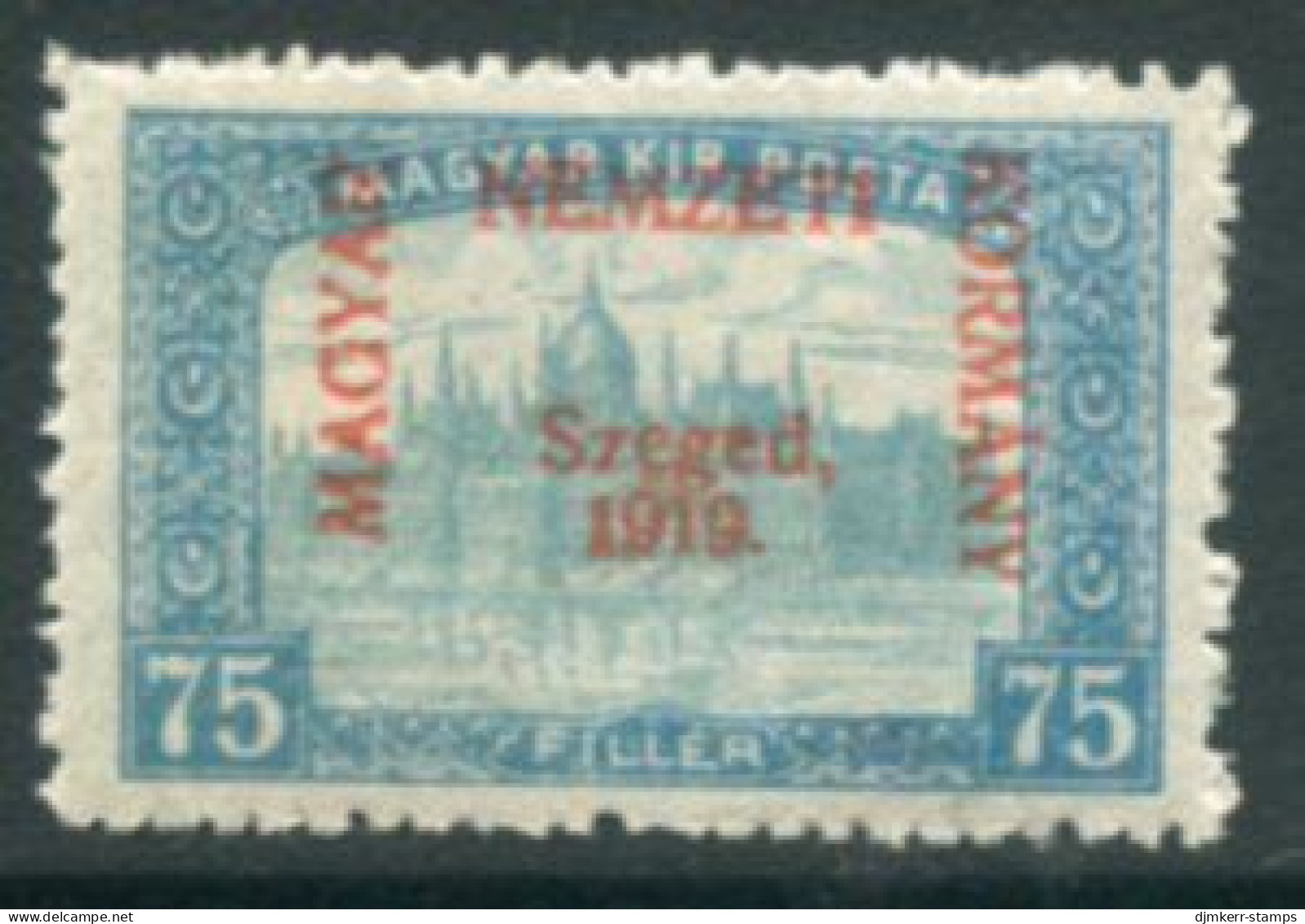 HUNGARY (SZEGED) 1919 Parliament 75f.  MNH / **.  Michel 14 - Szeged