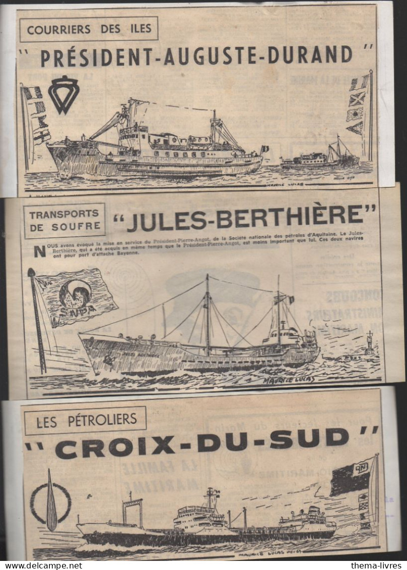 Lot De10 Coupures De Presse Montrant Des Bateaux Dessinés   (PPP46049) - Other & Unclassified